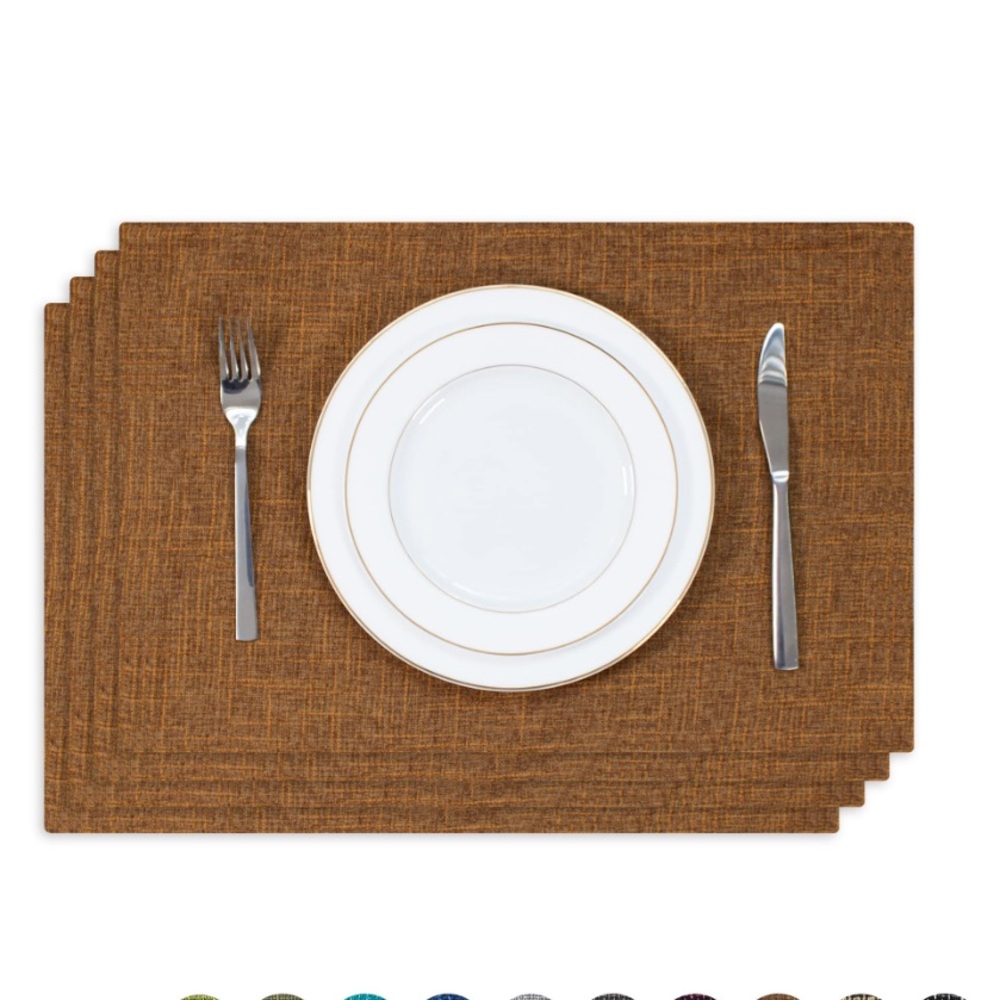 Brown Textured Placemats Set